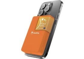 Resim Storemax Varta Power Bank 5.000MAH, Powerbank Magnetico, Mag Pro Power On Demand, Caricabatterie Portatile Con USB C, Compatibile Con Magsafe E Qi Standard (Per Compatibilità Con E), Arancia 