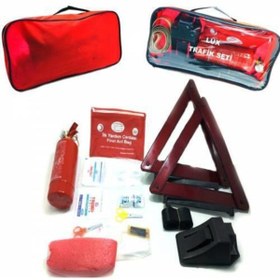 Resim Genel Markalar Lüx Trafik Seti Profesyonel Araç Muayene Uyumlu Ilk Yardım Seti Tüv Türk Uyumlu Kare Çantalı 