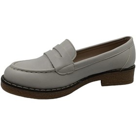 Resim Zerhan 2404 Kadın Krem Günlük Kullanım Loafer Ayakkabı Krem 