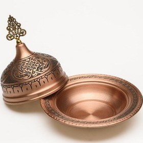 Resim Dmt Gaziantep Bakır 16 Cm El İşlemesi El Yapımı Kahve Yanı Sunumluk Lokumluk-çerezlik 