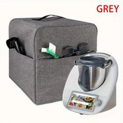 Resim Honeybeeshop 1'li Gri Nylon Thermomix Tm5 Tm6 Kapak Kılıfı Çift Katlı Sakluz Cepli 