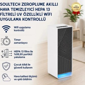 Resim Hızlı Store Zeroplume Akıllı Hava Temizleyici HEPA 13 Filtreli UV Özellikli WiFi Uygulama Kontrollü 