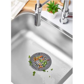 Resim Yuvarlak Silikon Kaymaz Lavabo Süzgeci, Pratik ve Hijyenik Kullanım Için 