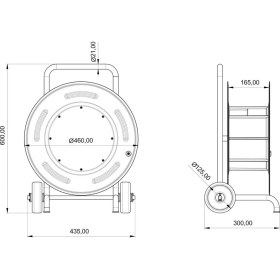 Resim Bemis Prizsiz Metal Makara 5X2,5Mm Ttr 100M. Kapasiteli Arabalı 