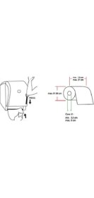 Resim Vi̇alli̇ Rulo Kağıt Havlu Dispenseri Manuel Siyah K8B 