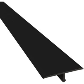 Resim Pasha Dekor Alüminyum Siyah Parke Geçiş Kapı Eşiği T Profil 90 cm 
