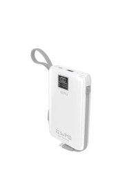 Resim HEPU HP-A01 10.000 mAh 22.5W Hızlı Şarjlı Powerbank – Kendinden Type-C & iOS Kablolu + LED Ekranlı 