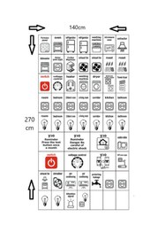 Resim FANO 2Ad. Beyaz Panel Etiketi 54 Adet Set Devre Kesici Hatırlatma Sticker Hızlı Tanımlama 