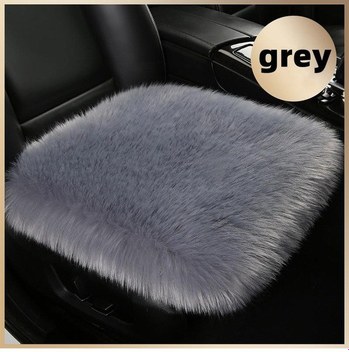 Suni Kürk Kaplaması Peluş Araba Koltuğu Pedi Beyaz 1 Adet
