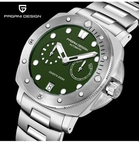 Resim Pagani Design Erkek 200m Su Geçirmez Çelik Saat Otomatik Mekanik Saat 41mm Safir Kristal Cam Yeşil 