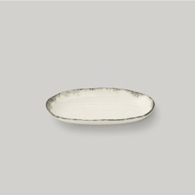 Resim Linens Natura Porselen 17 Cm Oval Çerezlik Ekru-antrasit 