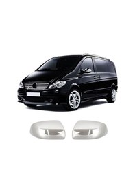 Resim Mercedes Vito W639 Facelift Uyumlu 2010-2014 Krom Ayna Kapağı 2 Parça Paslanmaz Çelik 