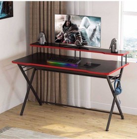 Resim Zizuva Tasarım Monitör Raflı Oyuncu Ve Çalışma Masası 