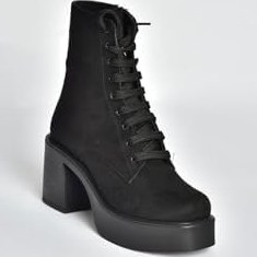 Resim fox SHOES V726681509 Kalın Topuklu Bağcıklı Kadın Bot 