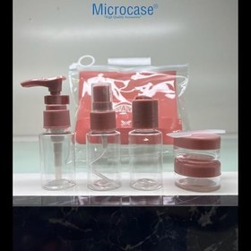 Resim Microcase Doldurulabilir Kaplar Seyahat Banyo Seti 6 Parça - AL5110 (MOR) 