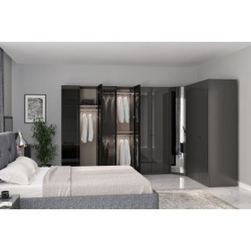 Resim Doressa Platinum Grey Corner 10 Kapı Yatak Odası Takımı 