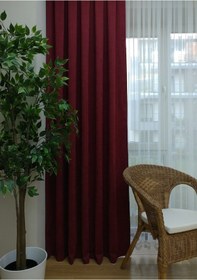 Resim Evdepo Home Bordo Fon Perde Tek Kanat (539777273) Bordo 