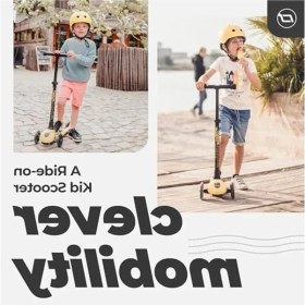 Resim Die Grup LED Tekerlekli Sarı Çocuk Scooter - Eğlenceli Taşıma Aracı 