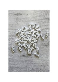 Resim Geçmeli Sistem 75 Adet Tül Ve Perde Düğmesi Sağlam Korniş Halkası Asorti 