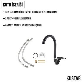Resim Kustar Cambridge Mutfak Eviye Bataryası Siyah - 1238G8G8Y19-Ur1Jj 