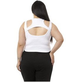 Resim Disentis Büyük Beden Göğüs Dekolteli Fitilli Kaşkorse Beyaz Body-beyaz Beyaz 
