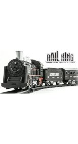 Resim Vardem Rail King Pilli Klasik Tren Seti 19 Parça Pilli Raylı Tren 