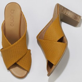 Resim Bueno Shoes Sarı Deri Kadın Topuklu Terlik 01wn4303 