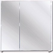 Resim Polka Devrez Aynalı 75 cm Banyo Dolabı Üst Modül Ceviz 