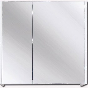 Resim Polka Devrez Aynalı 75 cm Banyo Dolabı Üst Modül Ceviz 