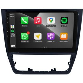 Resim SKODA YETİ UYUMLU ANDROİD 12 MULTİMEDYA 4GB/64GB 10 İNC HD IPS EKRAN PARK KAMERASI HEDİYELİ 