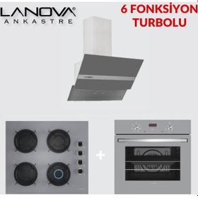 Resim Lanova Gri Ankastre Set (E3130 G6 - G 16400-217 - 4406-G01) 