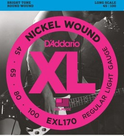 Resim D'addario Exl170 Bas Gitar Tel Seti. Xl. 45-100. Long Scale. Nıck 