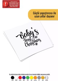 Resim Genel Markalar Babys First Christmas - Araç, Oto, Laptop, Duvar Uyumlu Sticker 15*13 Cm 