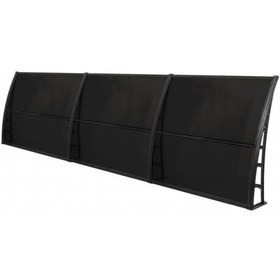 Resim Lupın Kapı Pencere Üstü Pratik Sundurma 105x360 - Siyah Siyah 