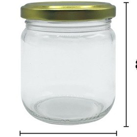 Resim Afracam 210 Ml Metal Kapaklı Şeffaf Cam Kavanoz Siyah 