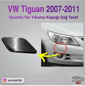 Resim Volkswagen Tiguan 2007 2011 Uyumlu Far Yıkama Kapağı Sağ Taraf 