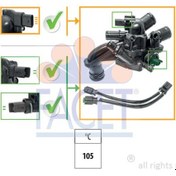 Resim Facet-78866K Termostat Govdesi Komple + Kablolu 208 308 207 C3 Ii 542632294 