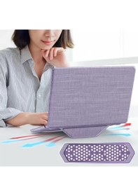Resim Newface Apple Uyumlu MacBook Air 13.6 MacBook Kumaş Kapak - Mor 