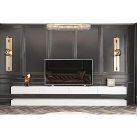 Resim Givayo Montana Tv Ünitesi Duvara Monte 280 cm Beyaz 