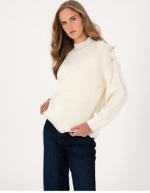Resim Pierre Cardin Kadın Ekru Kazak /triko 50316342-vr019 Ekru 