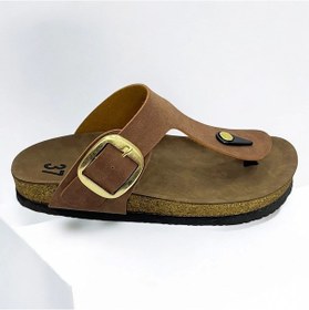 Resim Gema Kadın Parmak Arası Taba Terlik Yeni Sezon Taba 