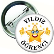 Resim Hediye Panayırı 15 Adet Yıldız Öğrenci Yaka Rozeti 