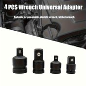 Resim 4 adet Kare Ratchet Soket Adaptör Seti, 1/4" ile 1/2" için Otomotiv ve İnşaat Çalışmaları - 2 Redüktör, 2 Adaptör, 1/4" ile 1/2" Sürücü, İnşaat Çalışmaları Temel Gereksinimleri Dahil | Kare Ratchet Tasarımı | Dayanıklı İnşaat 
