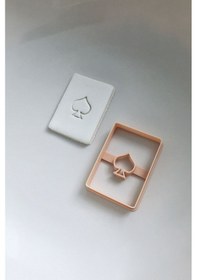 Resim Kart Kurabiye Kalıbı Kesici Şekillendirici Beyaz 