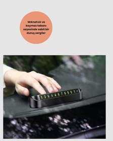 Resim Muratech Fosforlu Işıltı İle Araç İçi Telefon Numaratörü Güvenli Parkın Anahtarı 