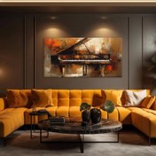 Resim Yalnız Piyano Kanvas Tablo 