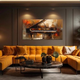 Resim Yalnız Piyano Kanvas Tablo 