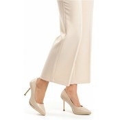 Resim Bej İnce Uzun Topuklu Kadın Abiye Ayakkabı 448205 Z Bej 