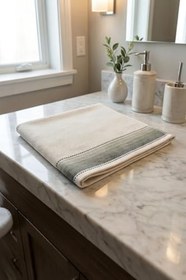 Resim 6'lı Selina Koyu Yeşil El Havlusu - 50x100 Cm, 235 Gr,%100 Pamuk, Spa Ve Otel Havlusu 