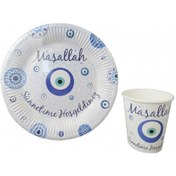 Resim Tabak Karton Maşallah Sünnetime Hoşgeldiniz 23 Cm +3 